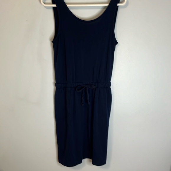Lou & Gray Dress XS Navy Blue Dress Tank Style Pockets Drawstring Waistband - Picture 1 of 6